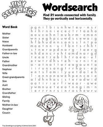 Family Day Word Search