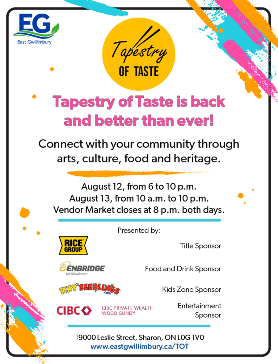 Tapestry of Taste flyer