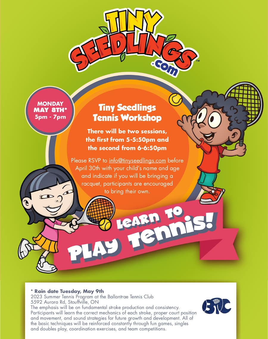 Tiny Seedlings Tennis Workshop 2023